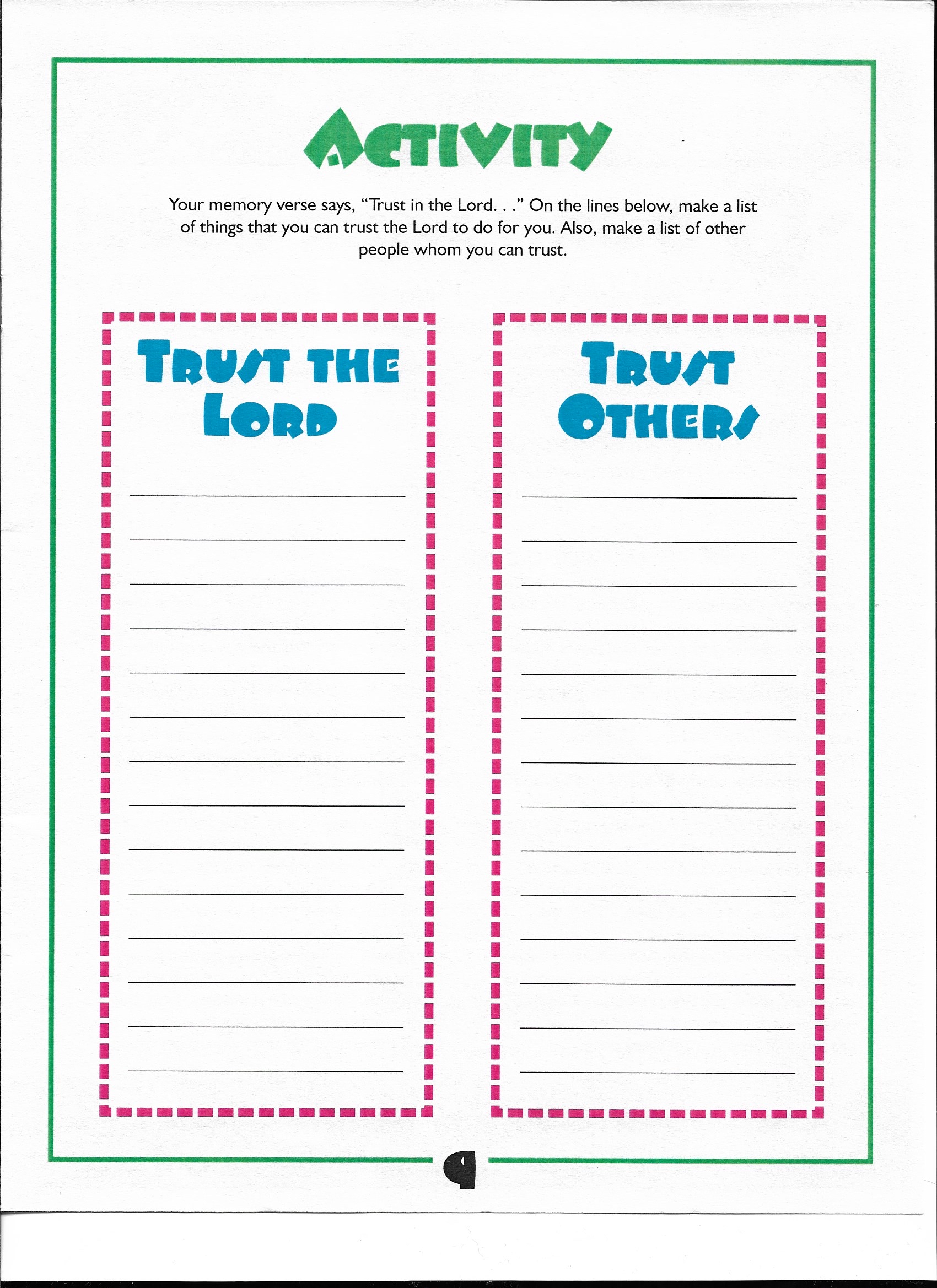 Activity Page