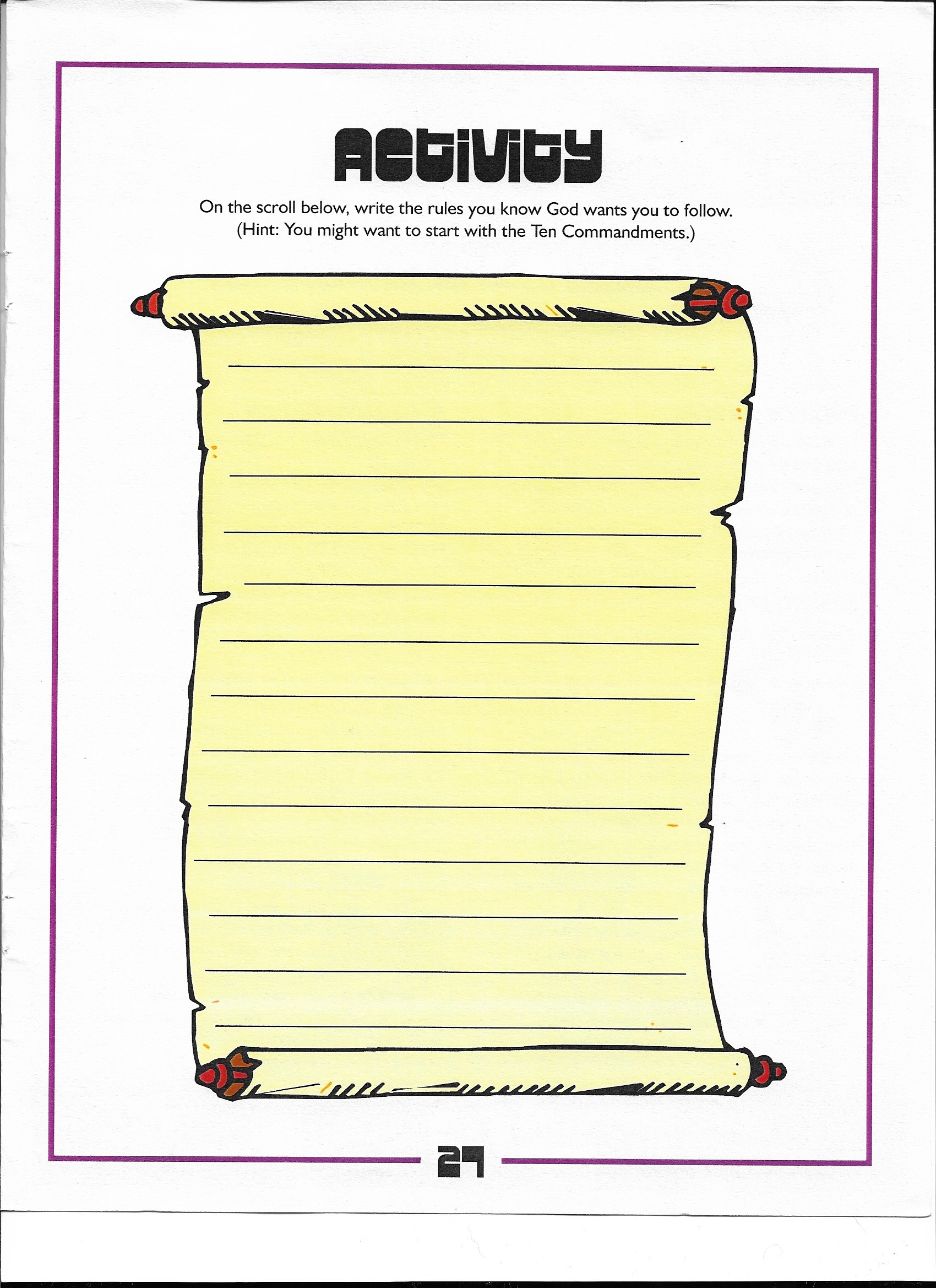 Activity Page