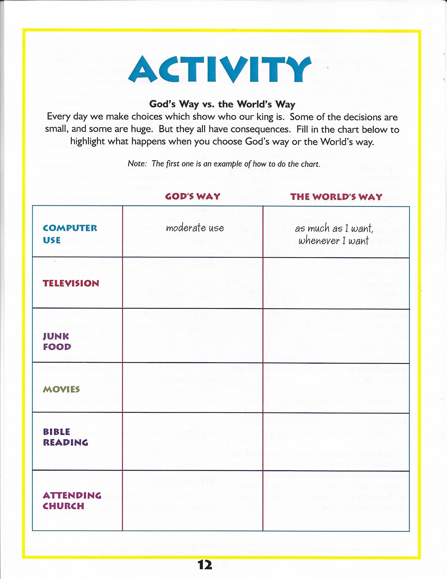 Activity Page