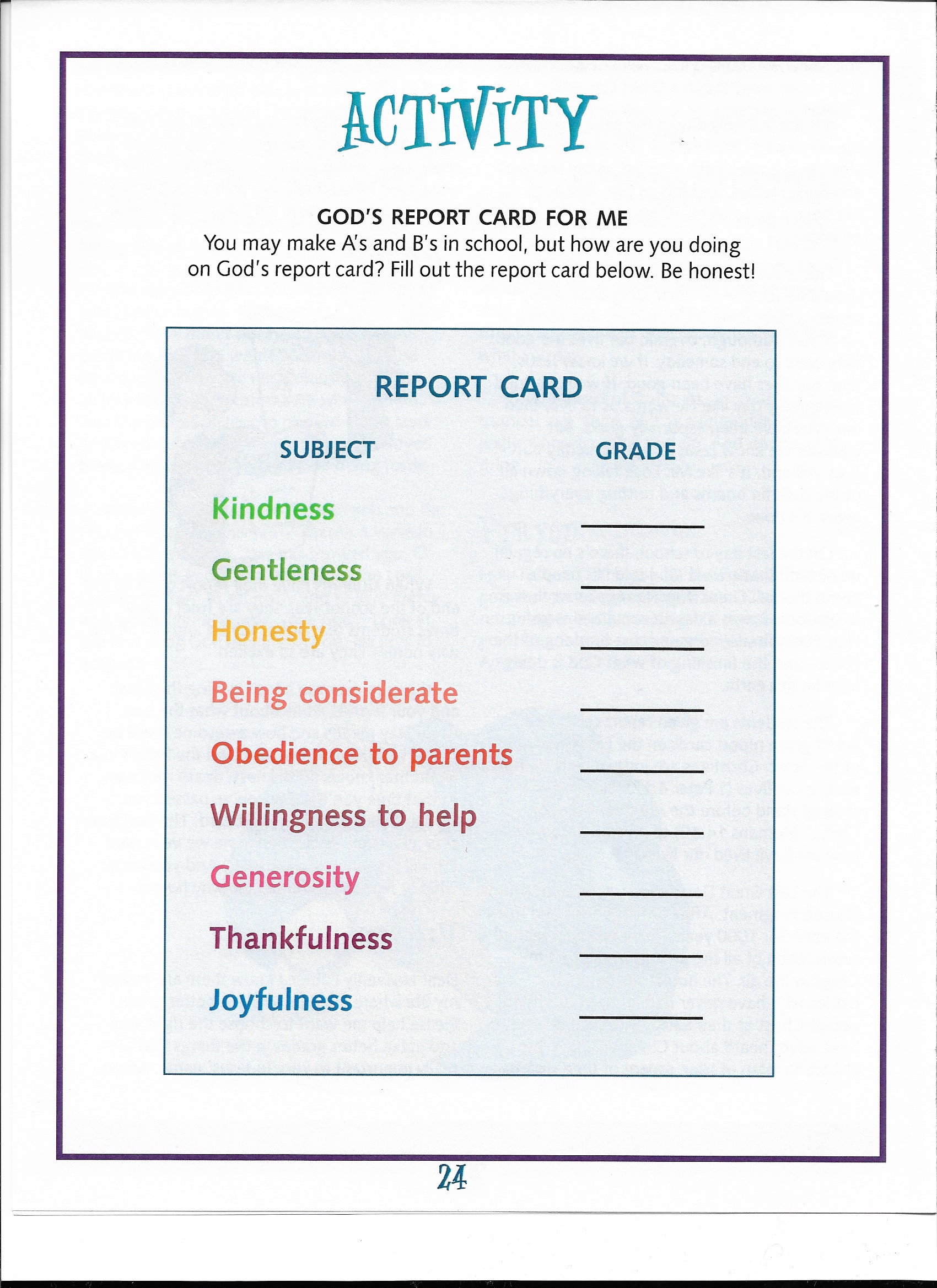Activity Page