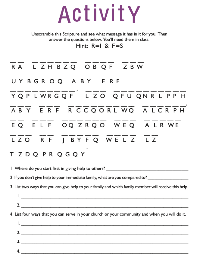 Activity Page