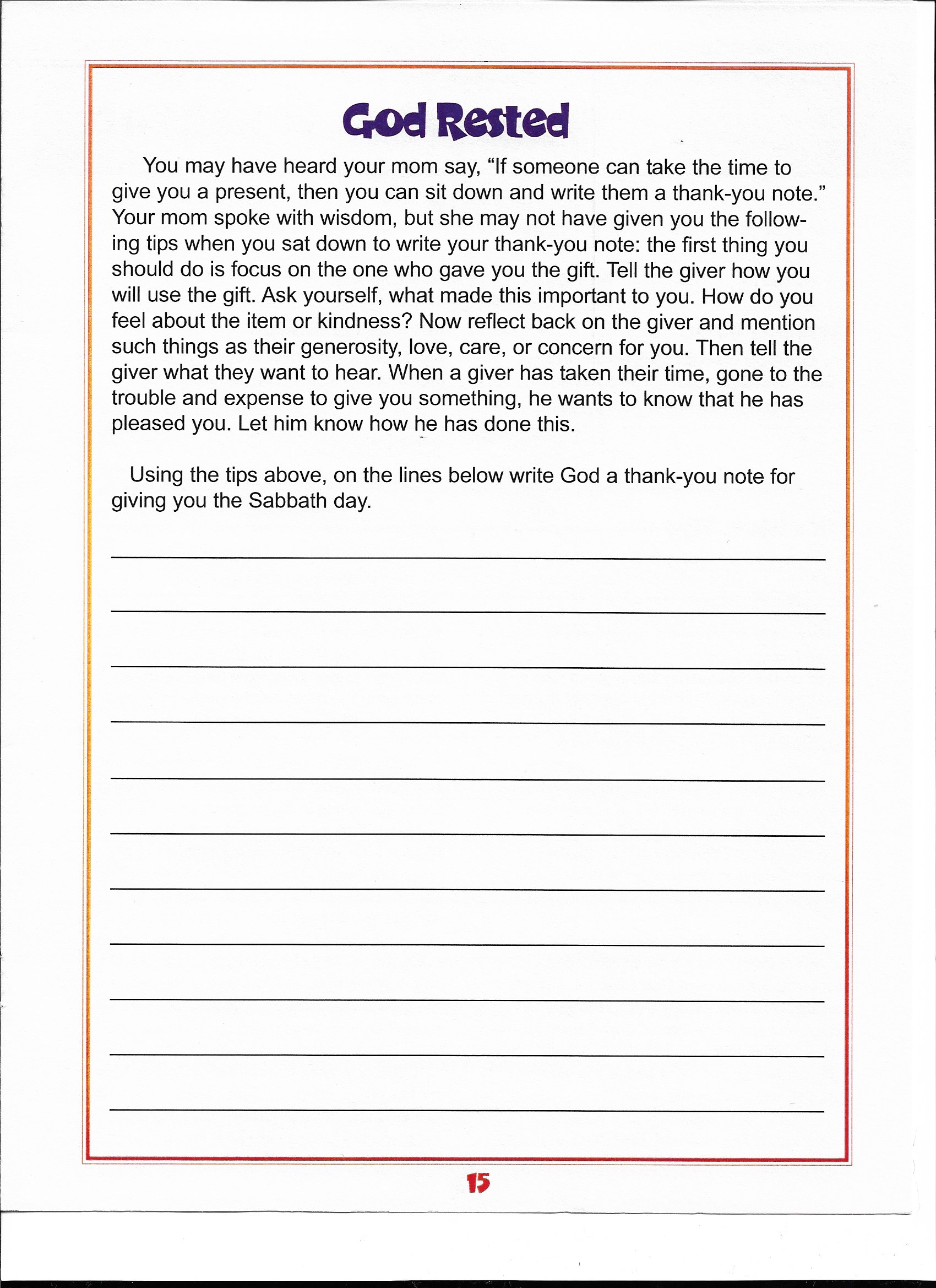 Activity Page