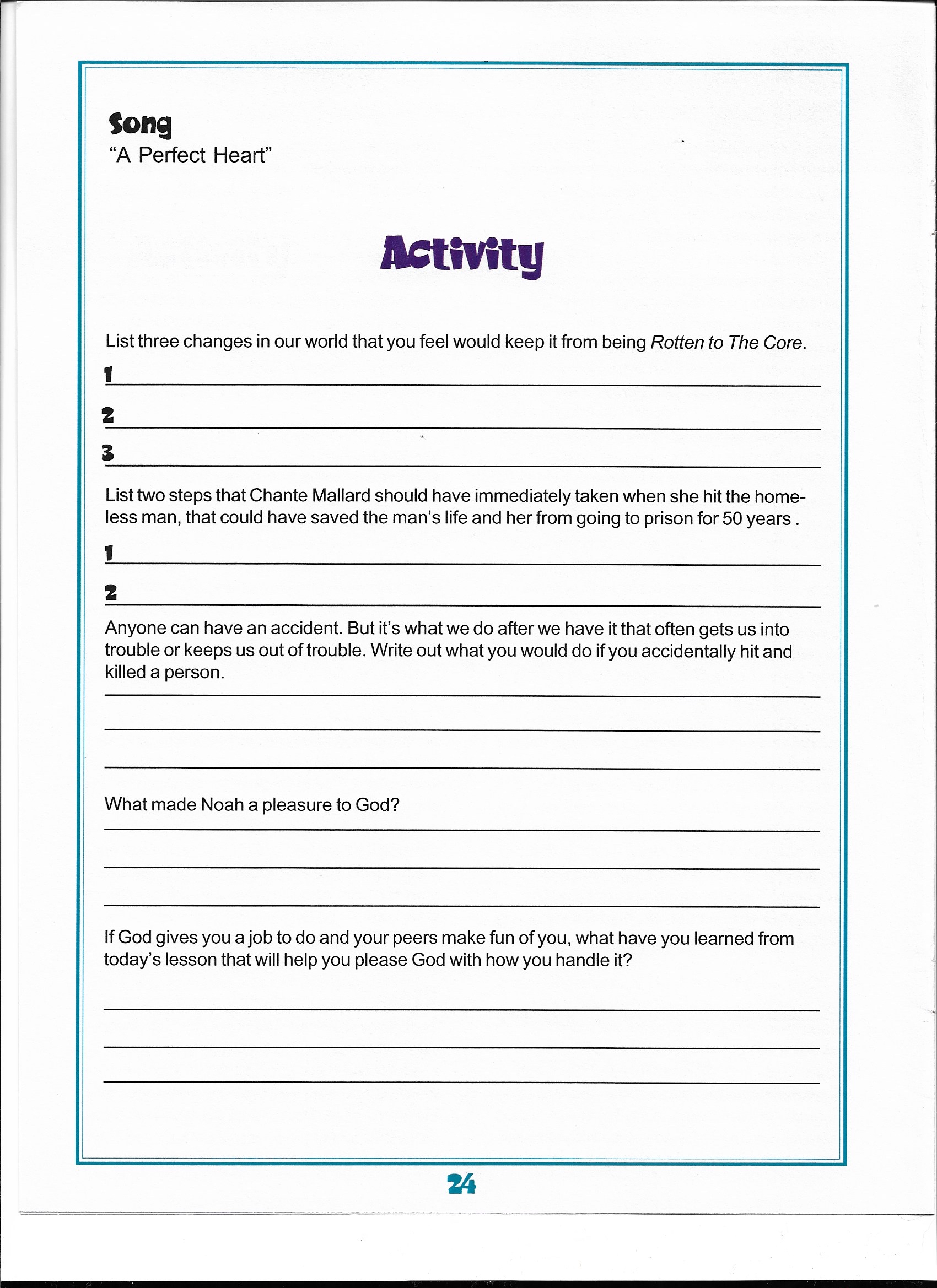 Activity Page