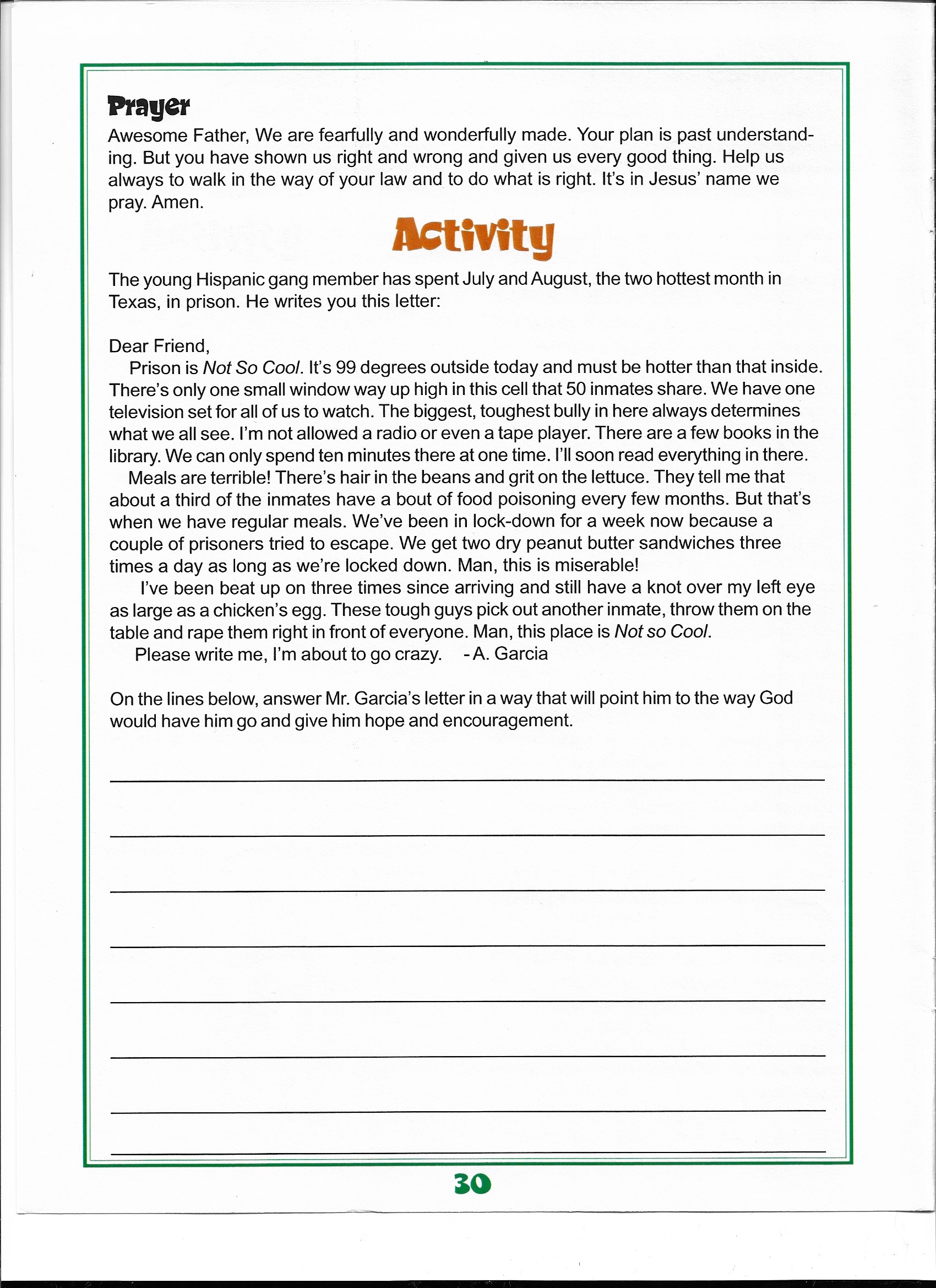 Activity Page