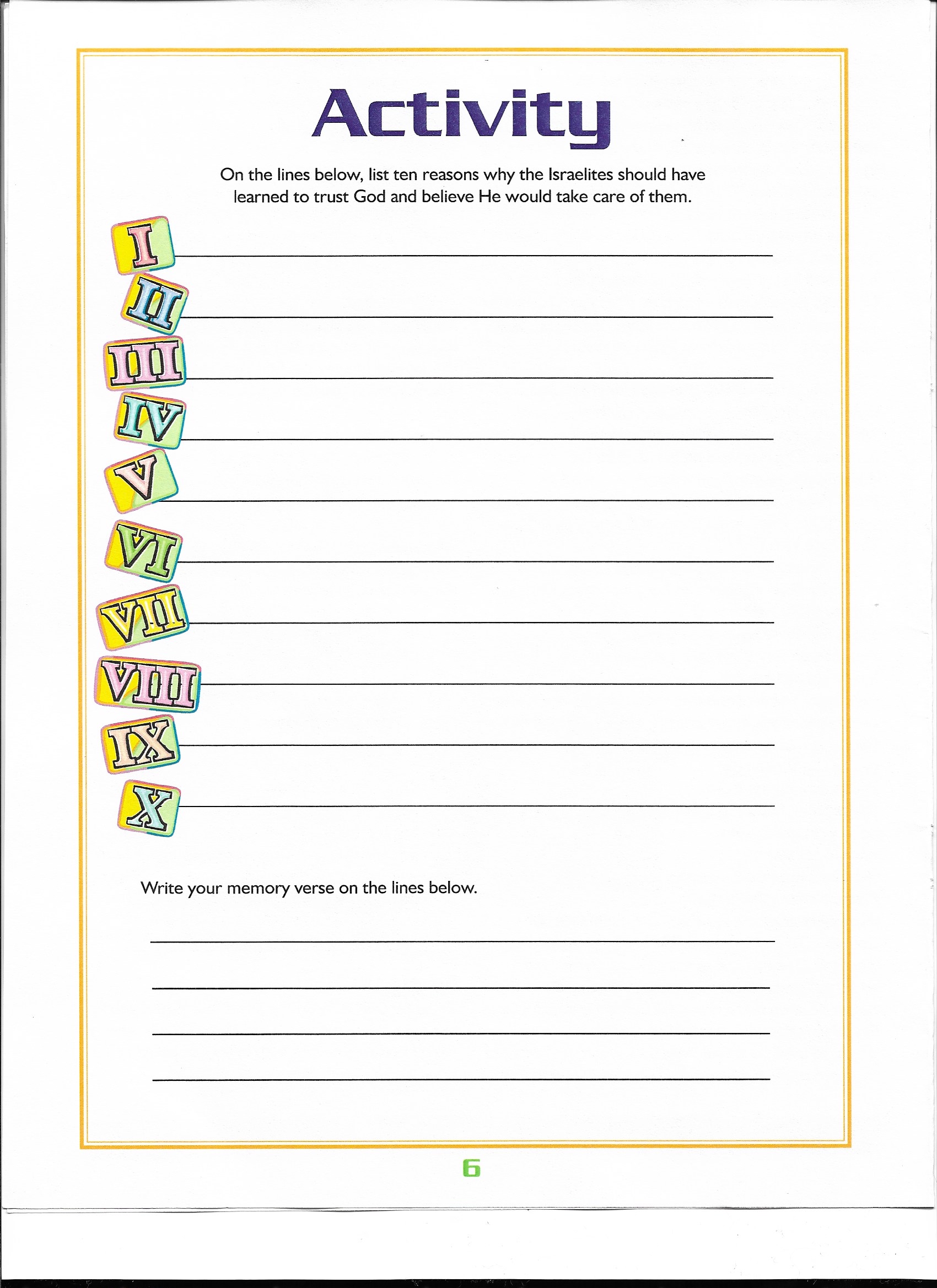 Activity Page