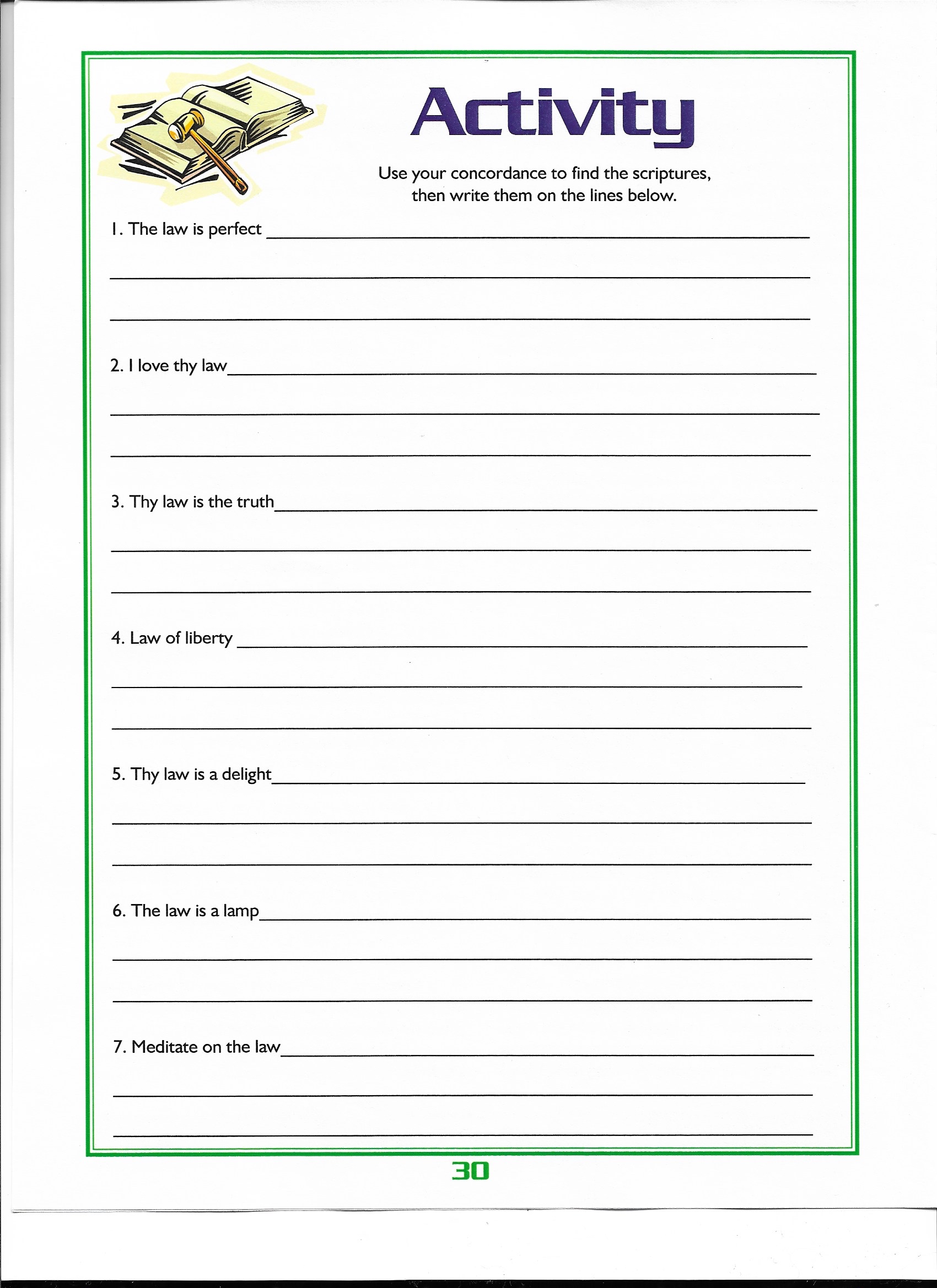 Activity Page
