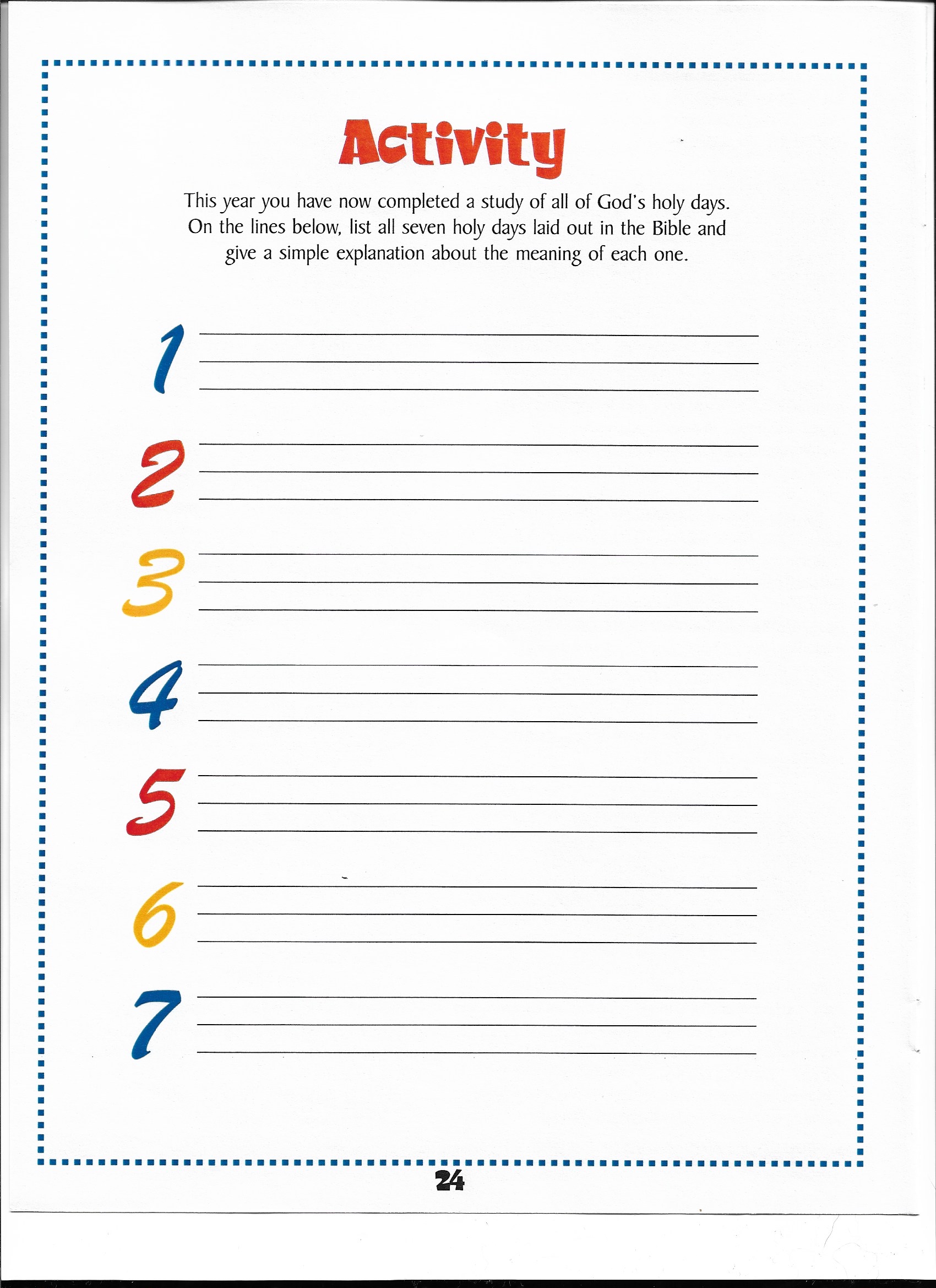 Activity Page