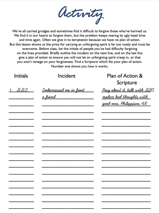 Activity Page