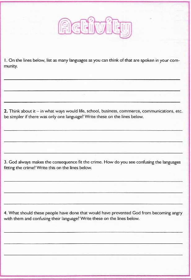 Activity Page