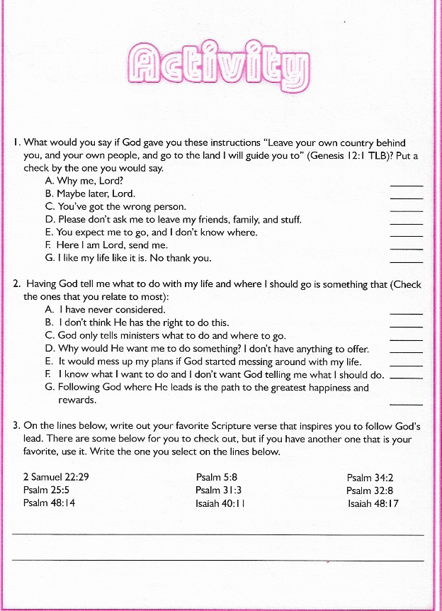 Activity Page