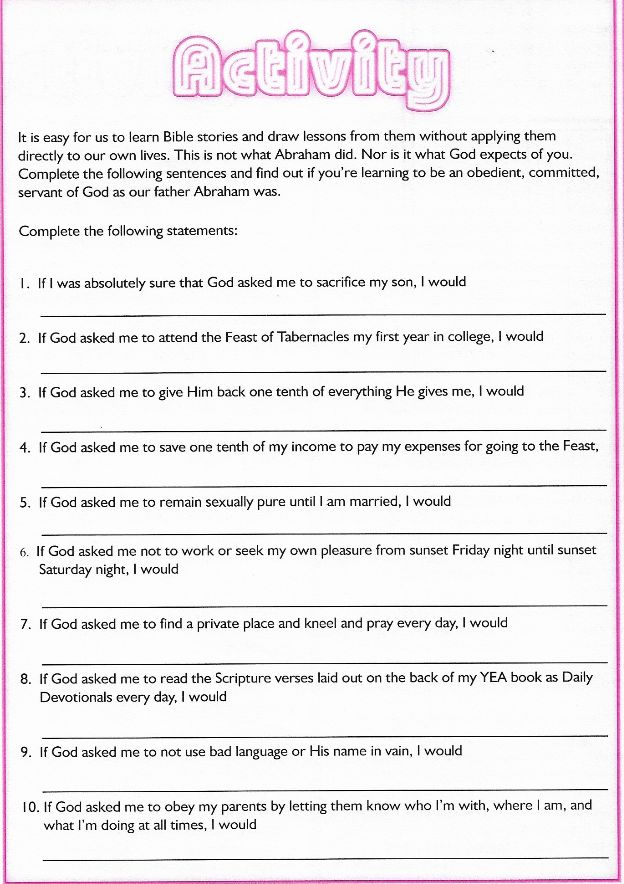 Activity Page