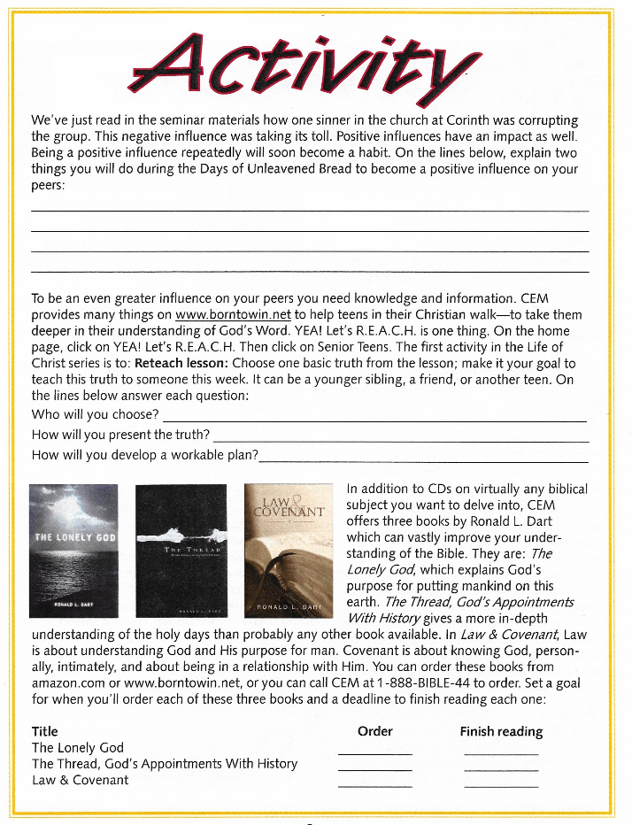 Activity Page